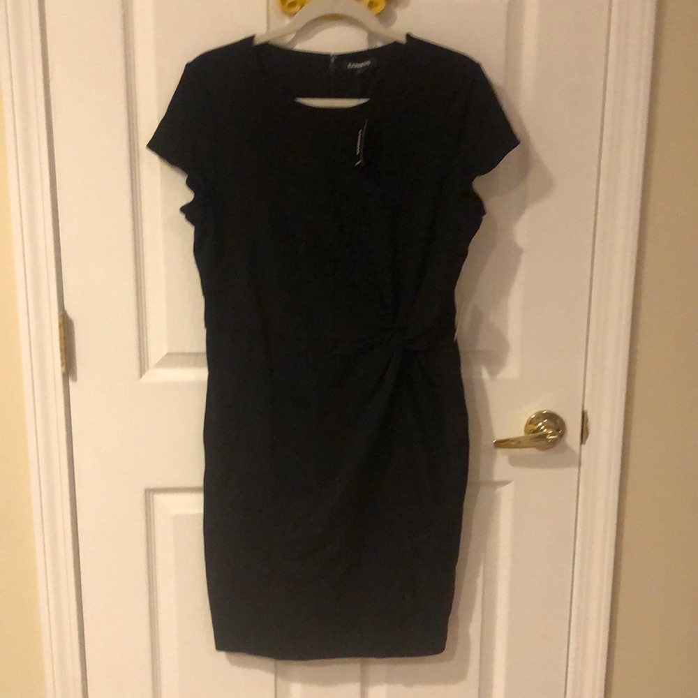 NEW EXPRESS black side tie T-shirt dress